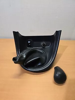 99-04 Ford Mustang Manual Leather Shifter Bezel Trim Boot - MDNT BLACK - OEM - • $84.99