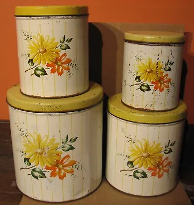 Vintage 4-piece Metal Canister Set. Decoware. • $21.98