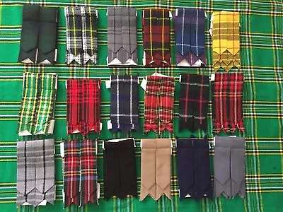 Scottish Kilt Sock Flashes Various Tartans/Highland Kilt Hose Flashes • £4.99