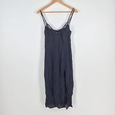 Urban Outfitters Womens Dress Size S Slip Black Sleeveless Vneck Stretch 037119 • $15.96