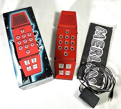 🔥Merlin The Electronic Wizard Handheld Game W/ Box Manual & AC Adapter 1978 • $65