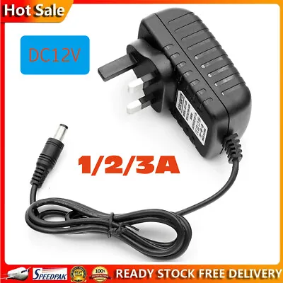 1A-3A Adapter AC/DC 12V UK Power Supply Safety Charger For LED Strip CCTV Camera • £5.49