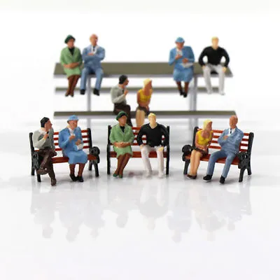 24pcs Model Railway O Scale Seated Figures 1:50 Sitting People 6 Different Poses • $11.99