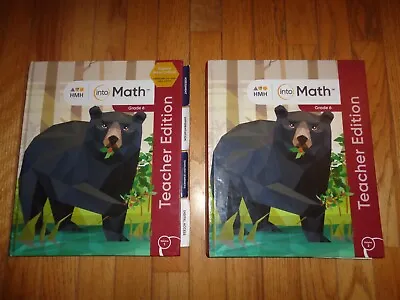 $59.99 • Buy Houghton Mifflin Harcourt Into Math Grade 6 -  Teacher’s Editions HMH Volume 1&2