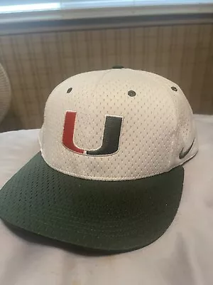 Miami Hurricanes Nike Vintage On Field Fitted Baseball Hat 7 5/8 • $25