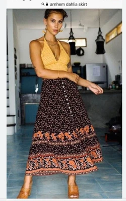 $80 • Buy Arnhem Dahlia Cocoa Skirt 8