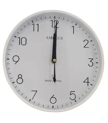 Amplus White Radio Controlled Wall Clock PW347 • £18.20