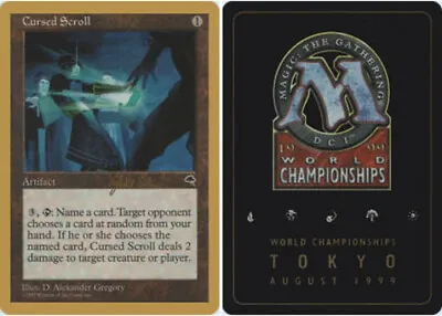 Cursed Scroll - Jakub Slemr - 1999 ~ Damaged World Championship I MTG Magic Ulti • $1.75