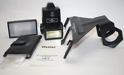 VIVITAR 283 Flash W/Filters KitAdapter Soft Light/Bounce Diffuser Card Holder • $59.99