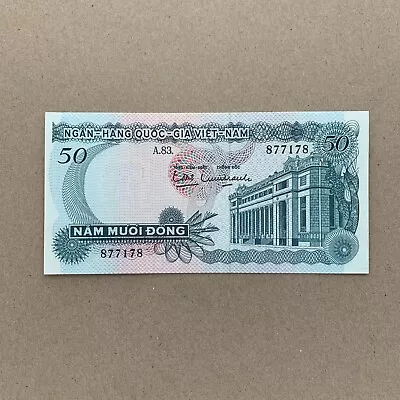 Vietnam South 50 Dong Banknote (1969) Crisp Currency War Era Vietnamese Money • $14.95