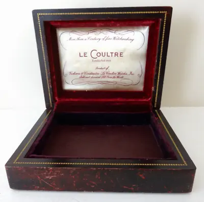 $530 • Buy Very Rare Antique Le Coultre Vacheron & Constantin Dark Wooden Watch Box Inlaid