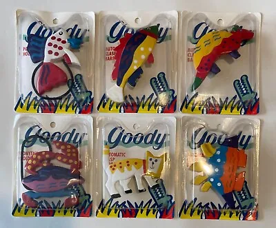 Vintage Totally 80s Set Of 6 1989 Goody Hair Clasp Barrettes - Old Store Stock • $24.95