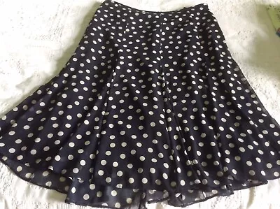 £10 • Buy Black Polka Dot Skirt Size 18