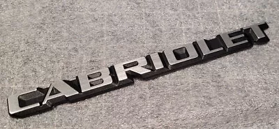 $25 • Buy Original VW CABRIOLET Rear Badge Emblem Brushed Silver - 155853687F GX2