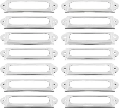 60pcs Metal Label Holder Silver Library Tags File 60mm X 17mm  • $10.99