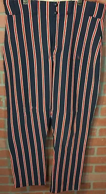 Vintage Southland Men's Striped Pants Retro Baseball Uniform Bottoms Sz 36 Large • $85