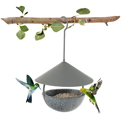 Metal Bird Feeder Bath For Outdoors Hanging W/ Resin Dome & Water Bowl • $19.99