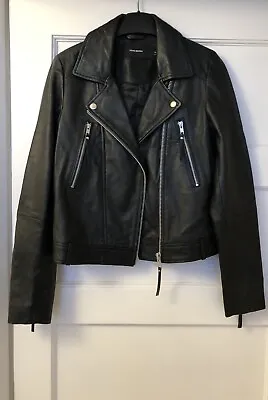 Real Leather Jacket Black Size XS - Biker Jacket Vero Moda • $49.76