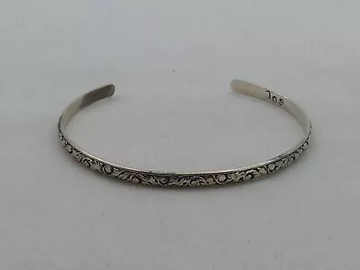 Vintage Native American Sterling Silver Signed SOL Small Cuff Bracelet PJ-17 • £24.32
