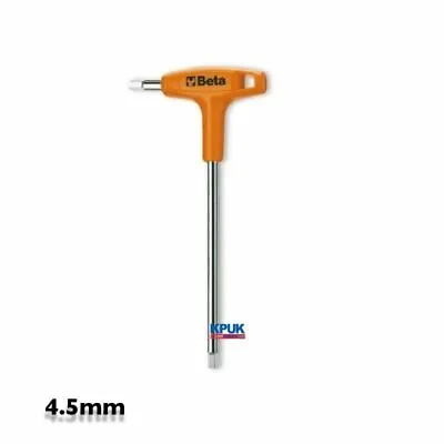 Beta Tools T Bar 4.5mm Allen Key 96T Orange Handle T Bar Brand New Kart Parts UK • £9