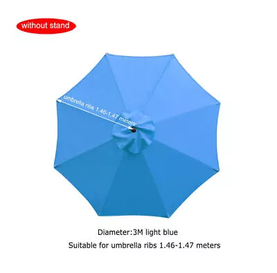 Replacement Fabric Parasol Garden Canopy Tent 2m 2.5m 2.7m 3m 3x2m Cover 6/8 Arm • £27.14