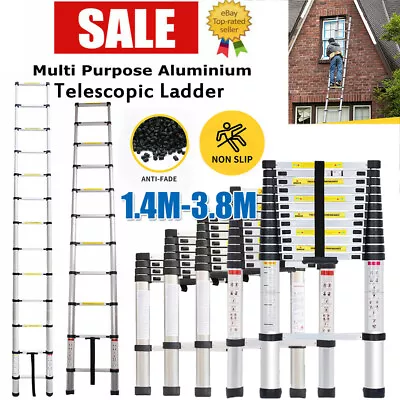 1.4M/2.0M/2.6M/3.2M/3.8M Telescopic Loft Ladder Extendable Collapsible Ladders • £28.27