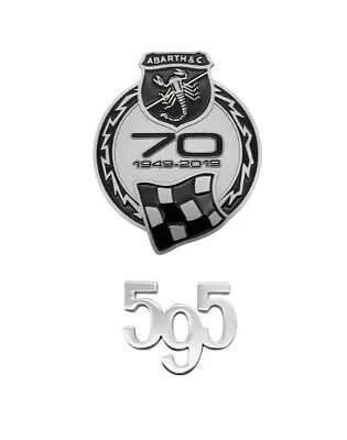 70th Anniversary Emblem For Fiat 500 Abarth 735719315 Car Badge • £19.99