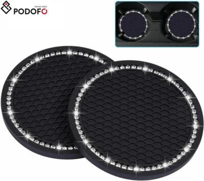 £4.49 • Buy 2X Universal Car Bling Rhinestone Cup Holder Insert Coaster Interior Accessories