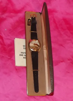 🌈 Vintage Trout Fish Fishing Quartz Wristwatch In Box Unused • $9.95