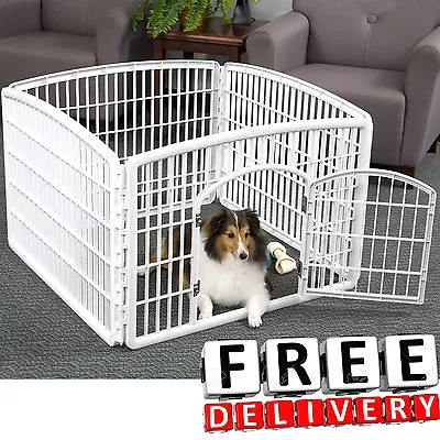 $84.90 • Buy Dog Pen Kennel Playpen Outdoor Indoor Small Pet Puppy Exercise  Cage Enclosure