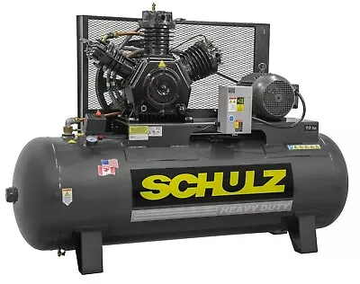 $4660.27 • Buy Schulz Air Compressor - 10hp 120 Gallons Horizontal Tank - 208-230-460 Volts