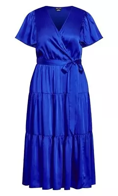 City Chic Azure Blue Maxi Dress Size M (16-18) • $32