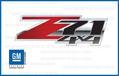 Set Of 2: 2007 - 2013 GMC Sierra Z71 4x4 Decals - FSCFR - Carbon Fiber Red Bed • $23.96