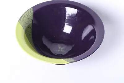 $24.95 • Buy Purple & Green Pottery Ceramic Wheel Thrown Bowl Artist Signed “Brehmer” 
