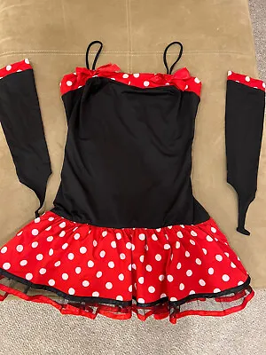 Minnie Mouse Size Adult Medium Costume With Gloves • $20