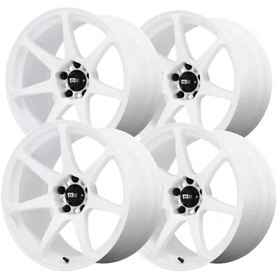 (Set Of 4) Motegi MR154 Battle 18x8 5x4.5  +43mm White Wheels Rims 18  Inch • $1028