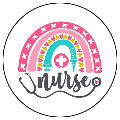 30 Nurse Rainbow Envelope Seals Labels Stickers Party Favor 1.5   • $1.95