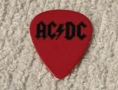 AC/DC Angus Young ACDC Guitar Pick One Sided Band Logo Plectrum Black Print/Red • $49.99