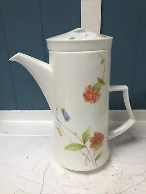 Vintage Mikasa Bone China Just Flowers Coffee Tea Pot With Lid A4-182 • $69.99