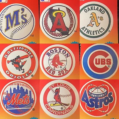 Vintage Fleer MLB Baseball Logo Stickers Pick Your Team! • $0.99