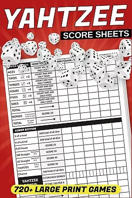 Yahtzee Score Sheets: 720+ Score Games For Scorekeeping Yahtzee Score Pads 6 X • $12.92