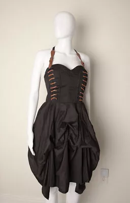 Vintage Steampunk Romantic Gothic Victorian Rave Layer Parachute Dress Harness L • $80