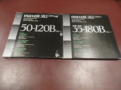 Maxell XLI 35-180B LOT Of 2  Reel To Reel Tapes  10.5  X 1/4  • $144.95