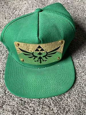 Vintage The Legend Of Zelda Snapback Skyward Sword Green Cap Hat Gold Plate • $19.99