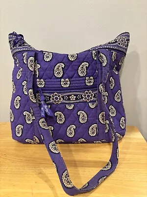 Vera Bradley Purple Paisley Pattern Zippered Tote Bag  • $10.50