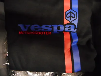 Vespa Motorscooter Limited Edition Black Hoody Red/blue Mod Skin Lambretta Retro • £14.99