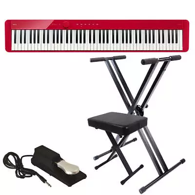 Casio Privia PX-S1100 Digital Piano - Red KEY ESSENTIALS BUNDLE • $729.99