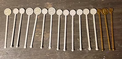 Lot Of 16 Gold White Vintage Caesars Palace Las Vegas Swizzle/Stir Sticks • $10