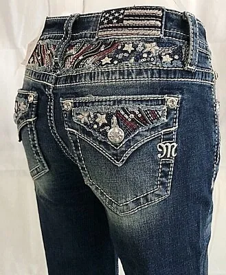 Miss Me Jeans New With Tags M3856b Slim Fit Inseam 34  Mid-rise Boot Cut • $74.95