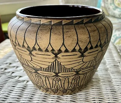 1920’s Western Stoneware Company Monmouth IL Vase Planter Jardiniere Egyptian • $99